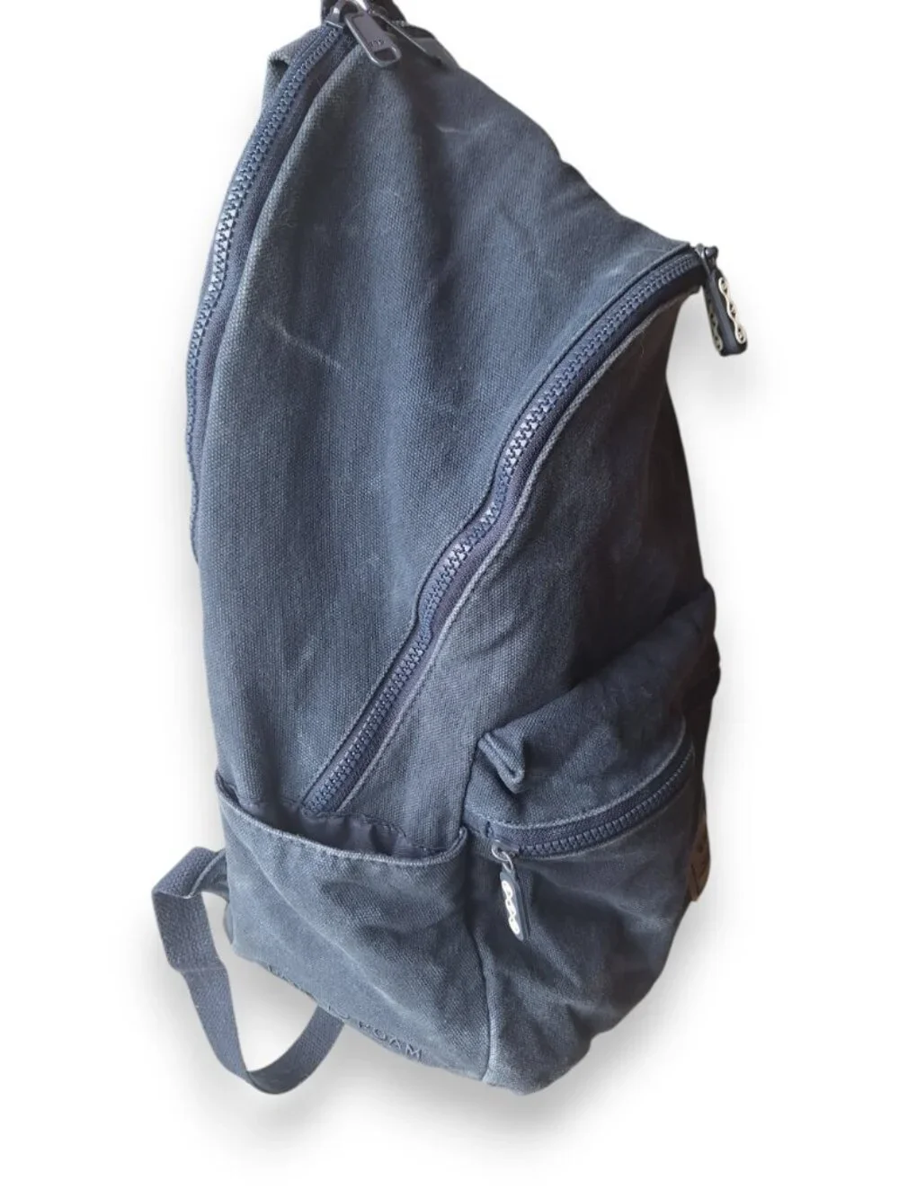 Dare To Roam DTR Blue Canvas Backpack School Travel Daypack
